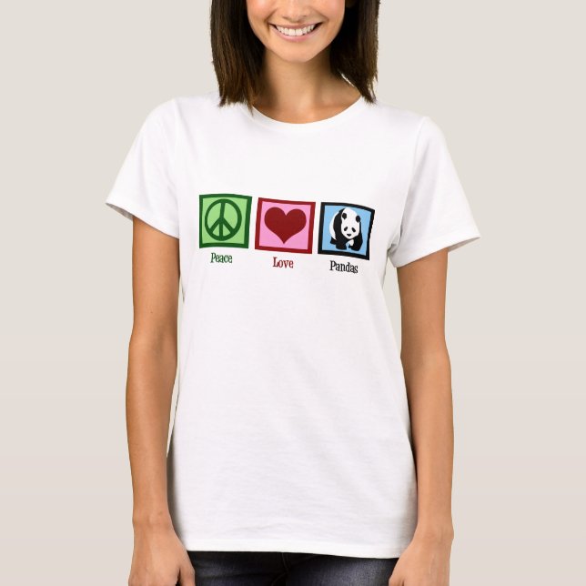 Camiseta Peace Love Pandas (Anverso)