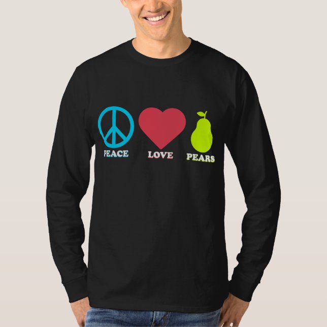Camiseta Peace Love Pears Funny Pear Fruit (Anverso)