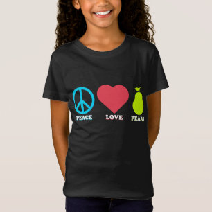 Camiseta Peace Love Pears Funny Pear Fruit