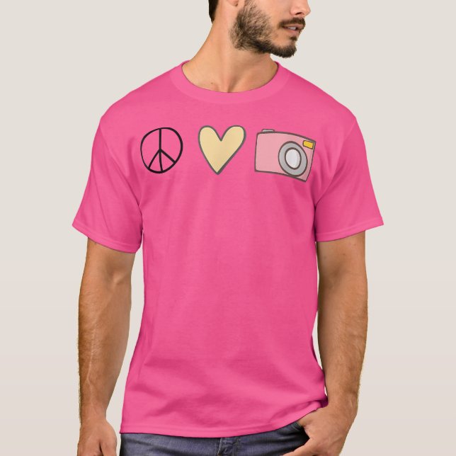 Camiseta Peace Love Photography (Anverso)