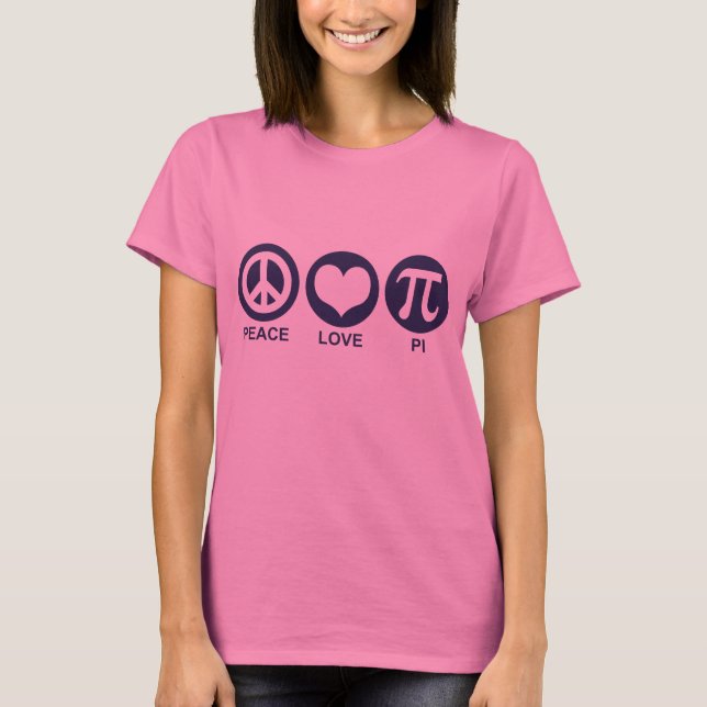 Camiseta Peace Love Pi (Anverso)