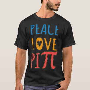 Camiseta Peace Love Pi Happy Pi Day Math Profesores Mujeres