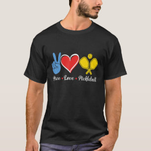 Camiseta Peace Love Pickleball Cul Dinking Game Pun Costum