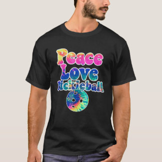 Camiseta Peace Love Pickleball Shirt Tie Dye Groovy Text Pi