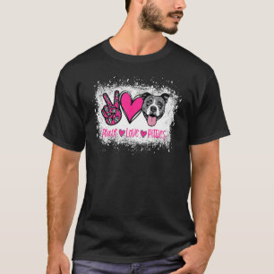 Camiseta Peace Love Pitties Pitbull Mascota Dueño De Fur Ma