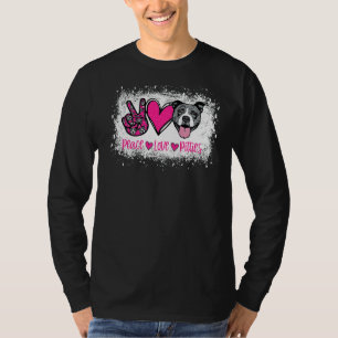 Camiseta Peace Love Pitties Pitbull Mascota Dueño De Fur Ma