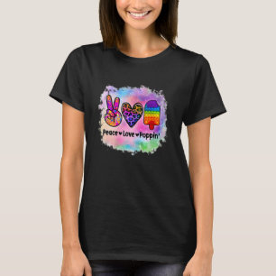 Camiseta Peace Love Poppin' Tie Dye Push Fidget Toy