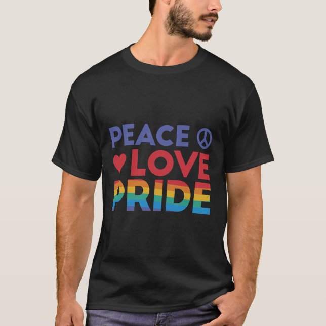 Camiseta Peace love Pride (Anverso)