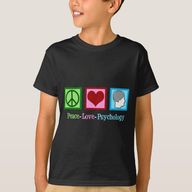 Camiseta Peace Love Psychology Cute Psychologist  (Anverso)