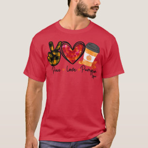 Camiseta Peace Love Pumpkin Spice Funny Otoño Caída Tempora