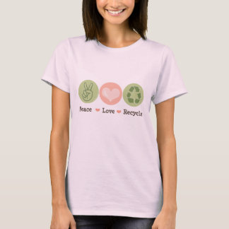 Camiseta Peace Love Recycle Organic Tee