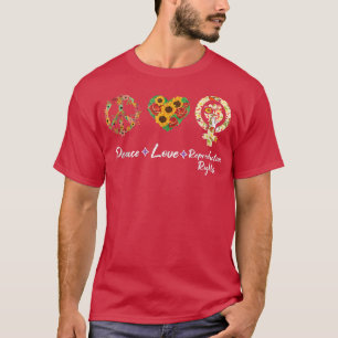 Camiseta Peace Love Reproductive Rights Feminist Feminism 4