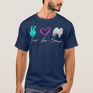 Camiseta Peace Love Samoyed Funny Dog Dueño