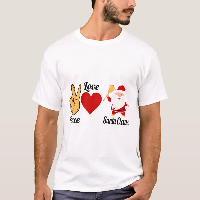 Camiseta Peace Love Santa (Anverso)