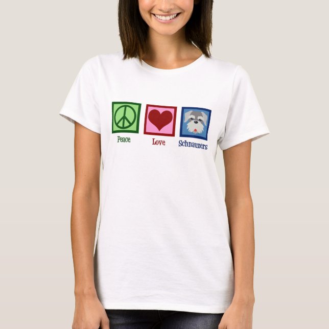 Camiseta Peace Love Schnauzers (Anverso)