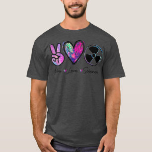 Camiseta Peace Love Science Funny Teacher Premium