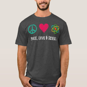 Camiseta Peace Love Science Physics Student Teacher Gift Fu