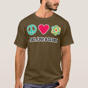 Camiseta Peace Love Science Physics Student Teacher Gift Fu