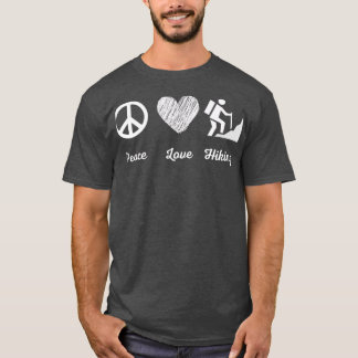 Camiseta Peace Love Senderismo HIking