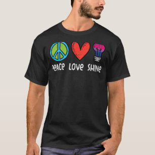 Camiseta Peace Love Shine Bisexual Bi Pride Studios Bandera