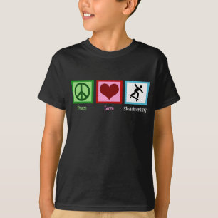 Camiseta Peace Love Skateboarding Niños Guay