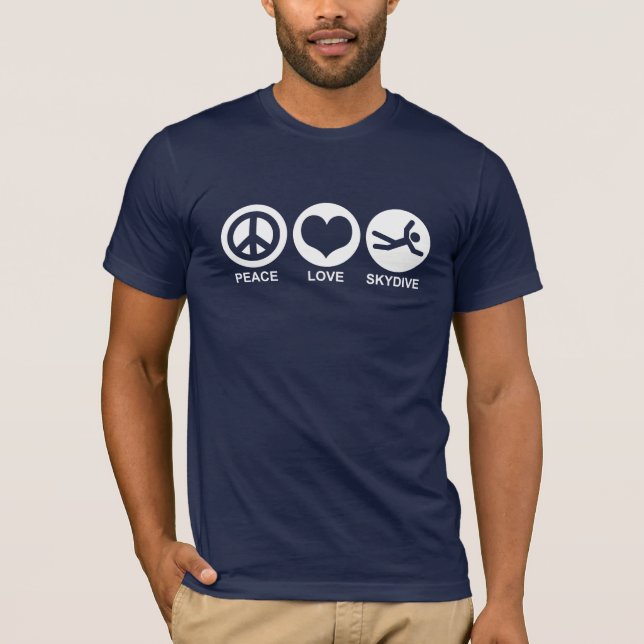 Camiseta Peace Love Skydive (Anverso)