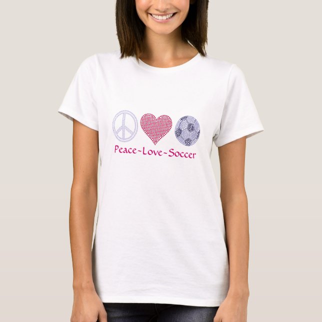 Camiseta Peace~Love~Soccer (Anverso)