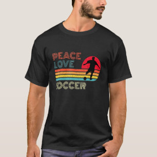 Camiseta Peace Love Soccer Retro Vintage Striset Sunset Spo