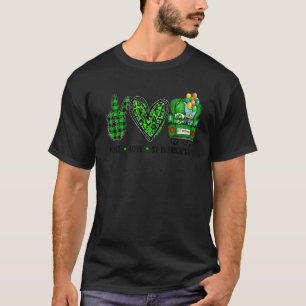 Camiseta Peace Love St Patrick S Day Shamrock Gnome St Patr