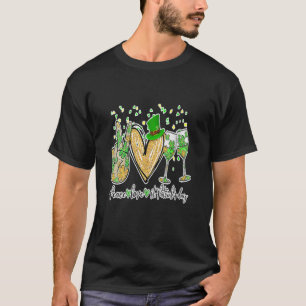 Camiseta Peace Love St Patrick's Day Cheer Drinking Purpuri