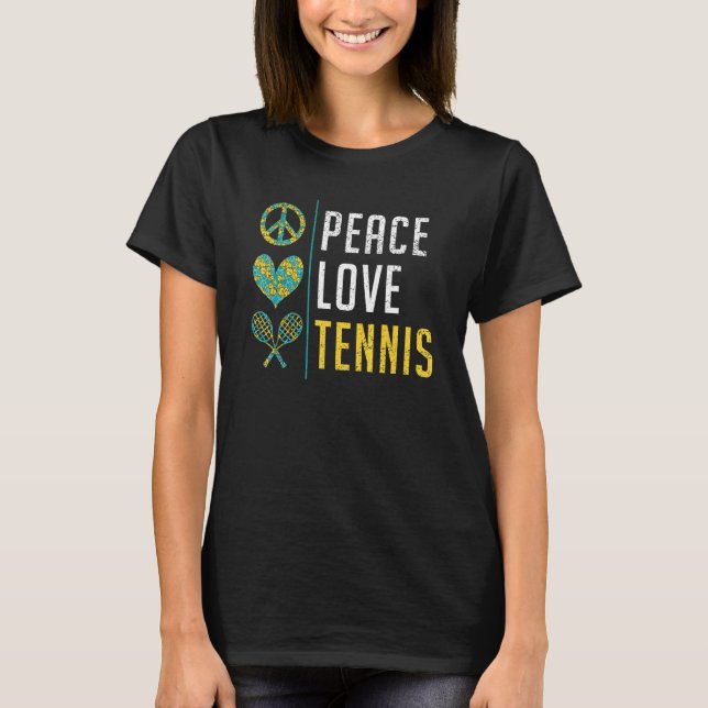 Camiseta Peace Love Tennis   (Anverso)