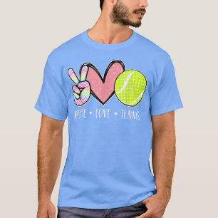 Camiseta Peace Love Tennis Cute Design for Women Adolescent