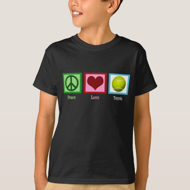 Camiseta Peace Love Tennis Kids (Anverso)