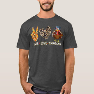 Camiseta Peace love thanksgiving Gobble Turkey Thanksgiving