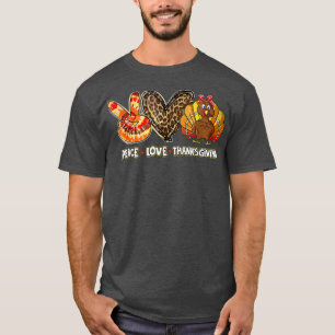 Camiseta Peace love thanksgiving Gobble Turkey Thanksgiving