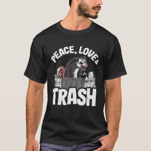 Camiseta Peace Love & Trash Opossum Meme Possum