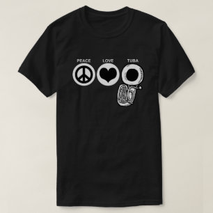 Camiseta Peace Love Tuba