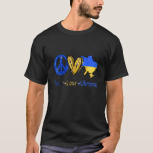 Camiseta Peace Love Ukraina