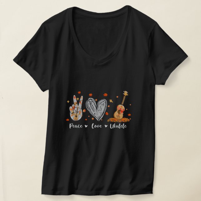 Camiseta Peace Love Ukulele (Distribución )