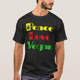Camiseta PEACE LOVE VEGAN Guay, Retro