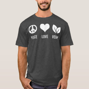 Camiseta Peace Love Veganism Veganism Funny Vegetarian L