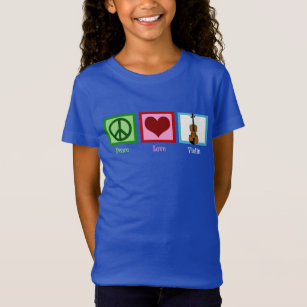 Camiseta Peace Love Violín Kids