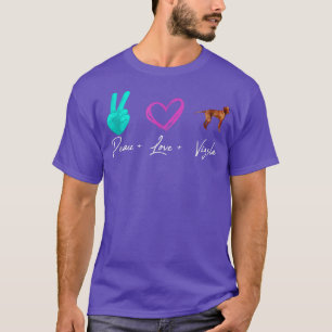 Camiseta Peace Love Vizsla Funny Dog Dueño 