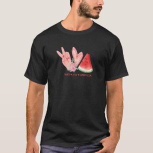Camiseta Peace Love Watermelon Fruit Para Mujeres Chicas Ad