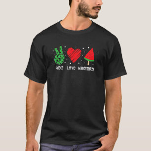 Camiseta Peace Love Watermelon Happy Watermelon Day Fruit M