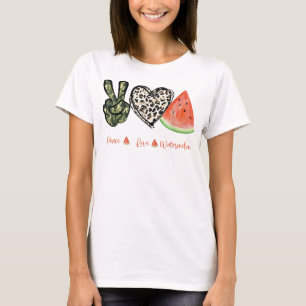 Camiseta Peace Love Watermelon Happy Watermelon Day Fruit M