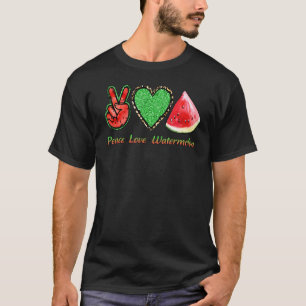 Camiseta Peace Love Watermelon Summer Fruth Men