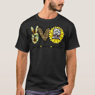 Camiseta Peace Love Westie Dog Sunflower