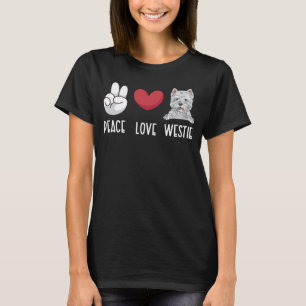 Camiseta Peace Love Westie West Highland White Terrier