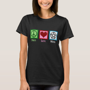 Camiseta Peace Love Wicca